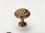 French Retro Spherical Brass Cabinet Knobs | Vintage Gold Drawer Pulls for Furniture 04 - 图片 3