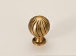 French Retro Spherical Brass Cabinet Knobs | Vintage Gold Drawer Pulls for Furniture 05