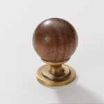 Banyany Vintage Oval Mushroom Cabinet Knobs | Brushed Gold Furniture Handles for Drawers
