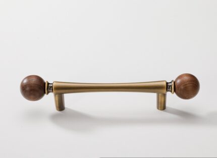 Banyany French Retro Ribbed Pumpkin Cabinet Knobs | Textured Antique Brass Drawer Pulls