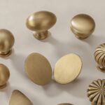 Banyany Vintage Oval Mushroom Cabinet Knobs | Brushed Gold Furniture Handles for Drawers 07